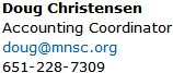 image of contact information for Doug Christensen